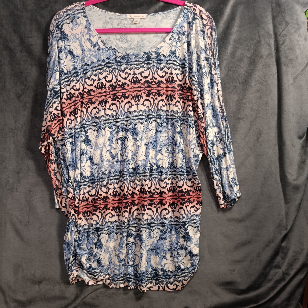 Elegant Blue and Pink Women's Tunic